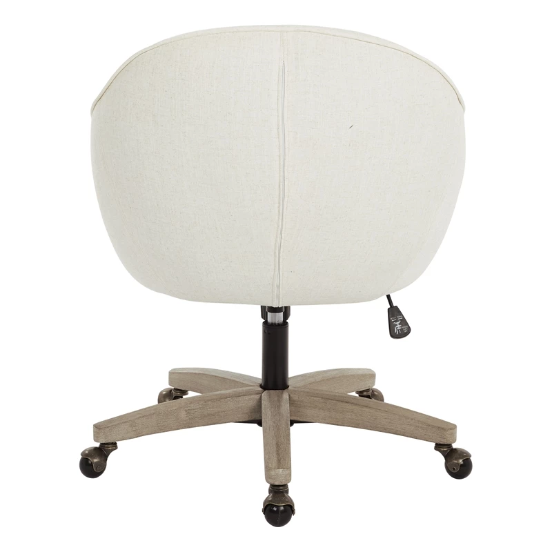 Nora Office Chair In Linen Cream Fabric With Gray Brush Wood Base KD 19 Nora Office Chair In Linen Cream Fabric With Gray Brush Wood Base KD - Image 17