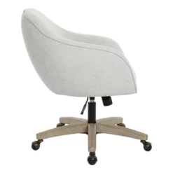 Nora Office Chair In Linen Cream Fabric With Gray Brush Wood Base KD 23 Nora Office Chair In Linen Cream Fabric With Gray Brush Wood Base KD -CYMAX Sales 2162554 2 L