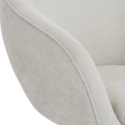 Nora Office Chair In Linen Cream Fabric With Gray Brush Wood Base KD 26 Nora Office Chair In Linen Cream Fabric With Gray Brush Wood Base KD -CYMAX Sales 2162554 5 L