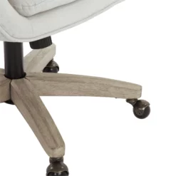 Nora Office Chair In Linen Cream Fabric With Gray Brush Wood Base KD 27 Nora Office Chair In Linen Cream Fabric With Gray Brush Wood Base KD -CYMAX Sales 2162554 6 L