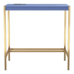 Furniture Of America Grae Wood Writing Desk With USB Port In Pink -CYMAX Sales 2162745 3 L