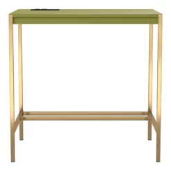 Furniture Of America Grae Wood Writing Desk With USB Port In Pink -CYMAX Sales 2162746 4 L