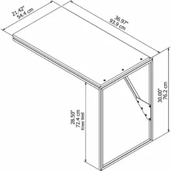 Refinery 37W Desk Return In Rustic Gray - Engineered Wood -CYMAX Sales 2163731 2 L