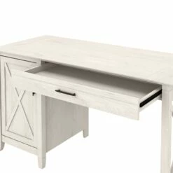 Key West 54W Computer Desk With Storage In Washed Gray - Engineered Wood -CYMAX Sales 2163751 12 L