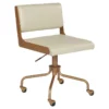 Sunpan Davis 20.5-24.5" Modern Faux Leather Office Chair In Castillo Cream -CYMAX Sales 2168023 L