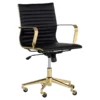 Sunpan Jessica 16.5-20.5" Modern Faux Leather Office Chair In Black -CYMAX Sales 2168026 L