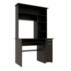 TUHOME Compu 180 Hutch Desk Engineered Wood Desks In Black 41 TUHOME Compu 180 Hutch Desk Engineered Wood Desks In Black -CYMAX Sales 2170249 L