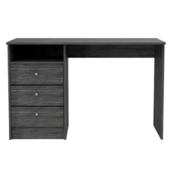 TUHOME Andalucia 3 Drawer Computer Desk Manufactured Wood Desks In Gray -CYMAX Sales 2170401 9 L