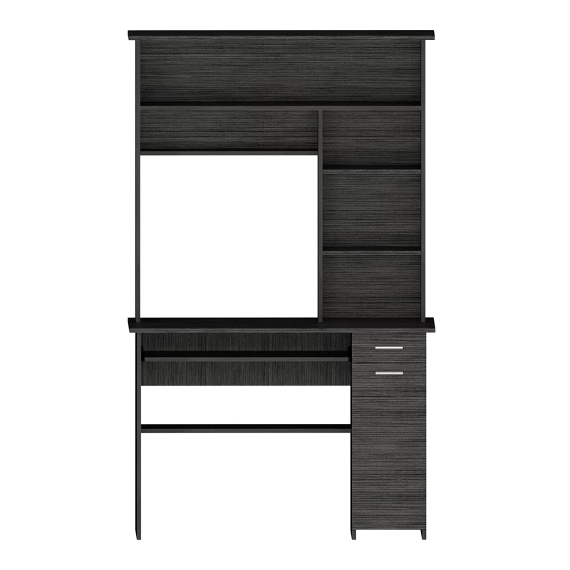 TUHOME Compu 180 Hutch Desk Engineered Wood Desks In Black 17 TUHOME Compu 180 Hutch Desk Engineered Wood Desks In Black - Image 15