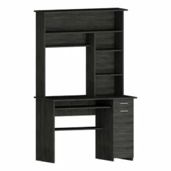TUHOME Compu 180 Hutch Desk Engineered Wood Desks In Black 31 TUHOME Compu 180 Hutch Desk Engineered Wood Desks In Black -CYMAX Sales 2170414 L