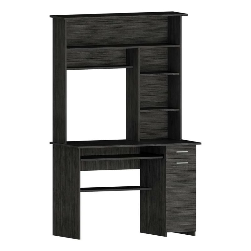 TUHOME Compu 180 Hutch Desk Engineered Wood Desks In Black 12 TUHOME Compu 180 Hutch Desk Engineered Wood Desks In Black - Image 10