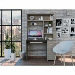 TUHOME Compu 180 Hutch Desk Engineered Wood Desks In Black 25 TUHOME Compu 180 Hutch Desk Engineered Wood Desks In Black -CYMAX Sales 2170432 5 L