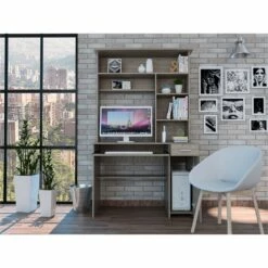 TUHOME Compu 180 Hutch Desk Engineered Wood Desks In Black 26 TUHOME Compu 180 Hutch Desk Engineered Wood Desks In Black -CYMAX Sales 2170432 6 L