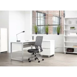RSF Crescent Desk 63x24/32 Inches In White 10 RSF Crescent Desk 63x24/32 Inches In White -CYMAX Sales 2171211 3 L