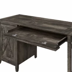 Key West Computer Desk With Lateral File Cabinet In Dark Gray - Engineered Wood -CYMAX Sales 2171248 4 L