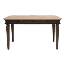Executive Writing Desk Writing Table Office Desk Solid Wood Top Brown -CYMAX Sales 2172896 13 L