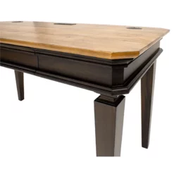 Executive Writing Desk Writing Table Office Desk Solid Wood Top Brown -CYMAX Sales 2172896 14 L