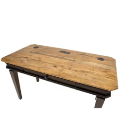 Executive Writing Desk Writing Table Office Desk Solid Wood Top Brown -CYMAX Sales 2172896 15 L