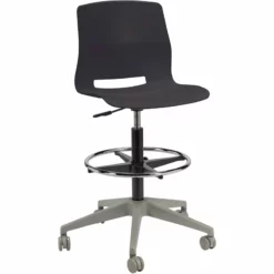 Olio Designs Lola Plastic Mobile Drafting Stool In Black 14 Olio Designs Lola Plastic Mobile Drafting Stool In Black -CYMAX Sales 2173139 L