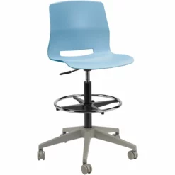 Olio Designs Lola Plastic Mobile Drafting Stool In Black 10 Olio Designs Lola Plastic Mobile Drafting Stool In Black -CYMAX Sales 2173141 L