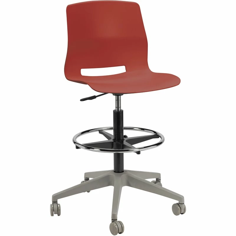 Olio Designs Lola Plastic Mobile Drafting Stool In Black 3 Olio Designs Lola Plastic Mobile Drafting Stool In Black