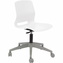 Olio Designs Lola 5 Leg Base Plastic Office Swivel Chair In Black