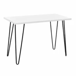 Altra Furniture Owen Retro Desk In Espresso With Teal Metal Legs -CYMAX Sales 2175918 2 L