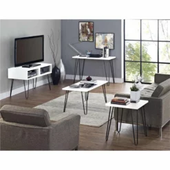 Altra Furniture Owen Retro Desk In Espresso With Teal Metal Legs -CYMAX Sales 2175918 8 L