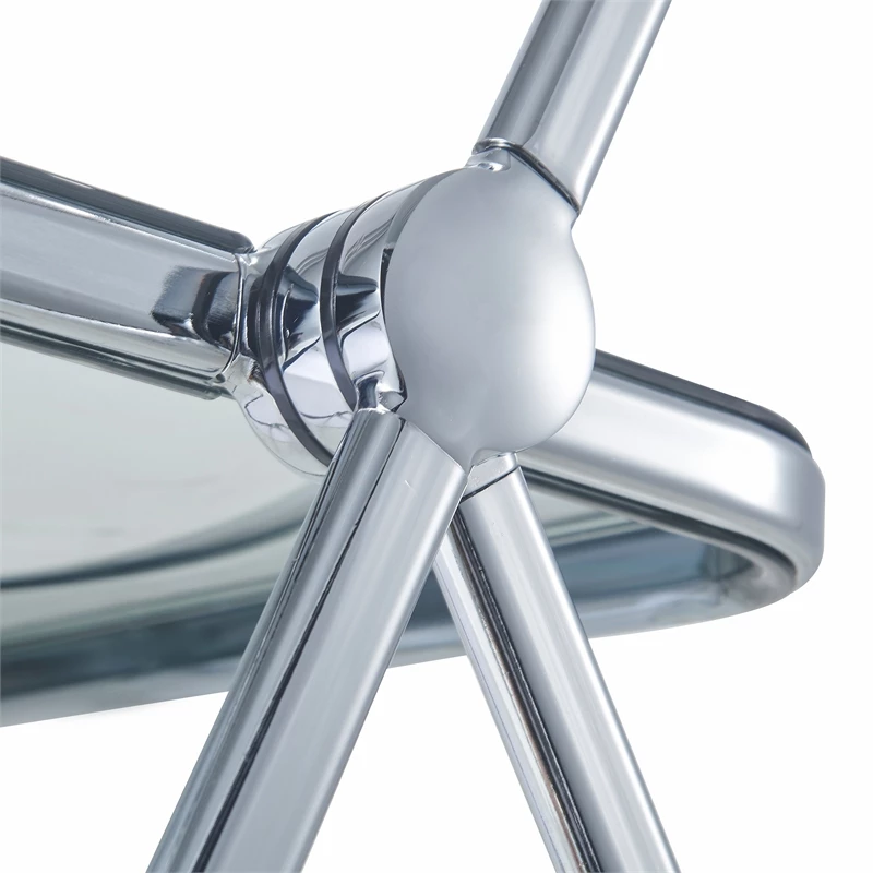 LeisureMod Lawrence Acrylic Folding Chair With Metal Frame In Clear 12 LeisureMod Lawrence Acrylic Folding Chair With Metal Frame In Clear - Image 10