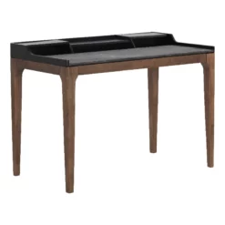 Brant House Bodhi 45.25" Modern Style Wood Desk With Sleek Silhouettes In Walnut