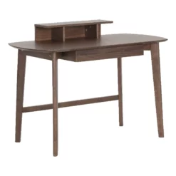 Brant House Nixon 47.25" Rectangular Modern Wood Desk In Natural Walnut