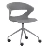 Brant House Sample 18" Modern Metal Office Chair With Adjustable Seat In Gray