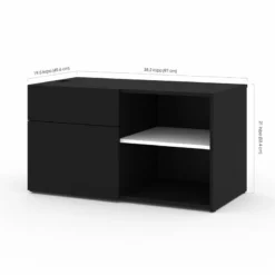 Bestar Viva 72" L-Shaped Standing Desk With Storage (Set Of 2) In Black -CYMAX Sales 2193863 5 L