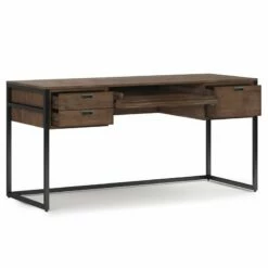 Simpli Home Richmond ACACIA WOOD Modern Industrial 60" Desk In Rustic Natural Brown 11 Simpli Home Richmond ACACIA WOOD Modern Industrial 60" Desk In Rustic Natural Brown -CYMAX Sales 2194195 2 L