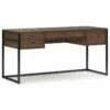 Simpli Home Richmond ACACIA WOOD Modern Industrial 60" Desk In Rustic Natural Brown -CYMAX Sales 2194195 L