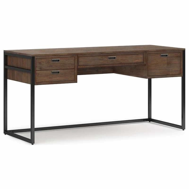 Simpli Home Richmond ACACIA WOOD Modern Industrial 60" Desk In Rustic Natural Brown 3 Simpli Home Richmond ACACIA WOOD Modern Industrial 60" Desk In Rustic Natural Brown