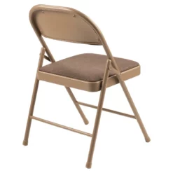 Commercialine 950 Series 29.25" Folding Chair In Star Trail Brown (Set Of 4) -CYMAX Sales 2201394 3 L