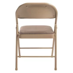 Commercialine 950 Series 29.25" Folding Chair In Star Trail Brown (Set Of 4) -CYMAX Sales 2201394 4 L