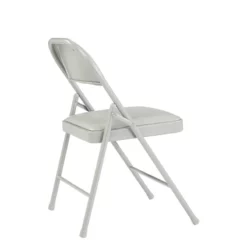 Commercialine 950 Series 29.25" Metal Folding Chair In Gray (Set Of 4) -CYMAX Sales 2201397 3 L