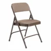 NPS 2200 Series 29.5" Fabric Upholstered Folding Chair In Walnut (Set Of 4) 2 NPS 2200 Series 29.5" Fabric Upholstered Folding Chair In Walnut (Set Of 4) -CYMAX Sales 2201451 L