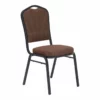 NPS 9300 Series 37" Metal Stack Chair In Natural Chocolate/Black Sandtex -CYMAX Sales 2201459 L