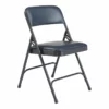 NPS 1200 Series 29.5" Vinyl Upholstered Folding Chair In Dark Blue (Set Of 4)