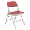 NPS 2300 Series 29.5" Metal Folding Chair In Majestic Cabernet Red (Set Of 4)