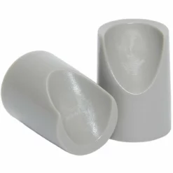 NPS Modern Plastic Folding Chair V-Tip Caps In Gray (Set Of 100)