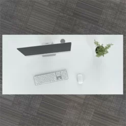 Cabot 60W Electric Height Adjustable Standing Desk In Gray - Engineered Wood -CYMAX Sales 2201790 2 L