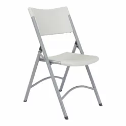 NPS 600 Series 32" Plastic Heavy Duty Folding Chair In Speckled Gray (Set Of 4)