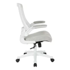 White Screen Back Manager's Chair In Linen Stone Gray Fabric -CYMAX Sales 2202612 2 L
