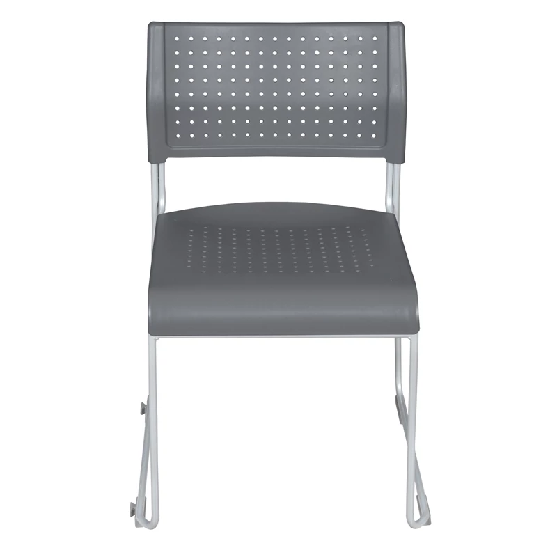 Eris Stack Chair (20 Pack)- Grey/ Chrome 16 Eris Stack Chair (20 Pack)- Grey/ Chrome - Image 14