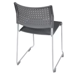 Eris Stack Chair (20 Pack)- Grey/ Chrome 39 Eris Stack Chair (20 Pack)- Grey/ Chrome -CYMAX Sales 2203306 20 L