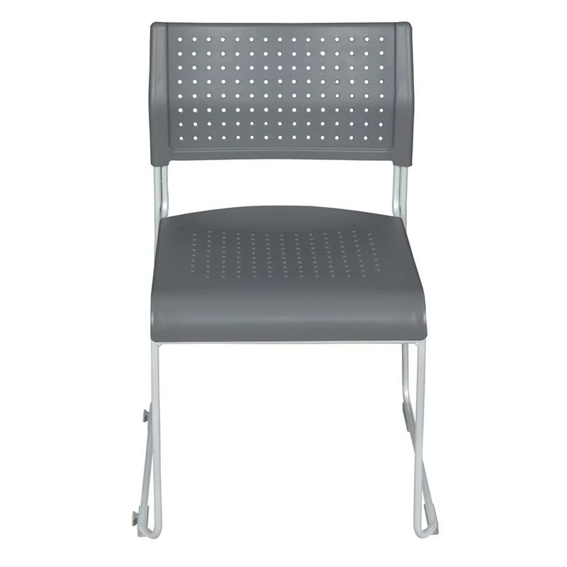 Eris Stack Chair (20 Pack)- Grey/ Chrome 6 Eris Stack Chair (20 Pack)- Grey/ Chrome - Image 4